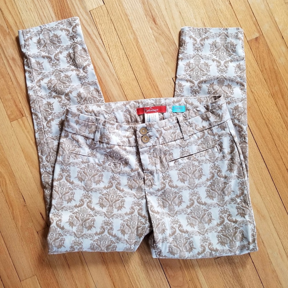 Anthropologie Charlie Ankle Patterned Pants sz 4